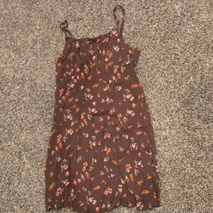 Wild Fable Brown Floral Mini Dress